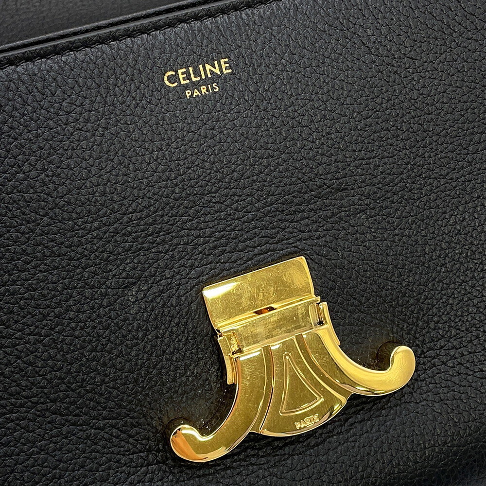 Celine Teen Nino handbag calf leather black bag - Picture 9 of 12